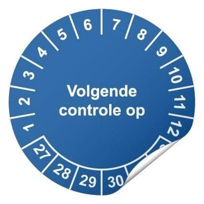 Keuringssticker Volgende controle op Ø 30 mm - 100 stickers Keuringssticker Volgende controle op Ø 30 mm - 100 stickers