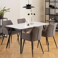 Bendt Eettafel 'Ib' Keramiek, 140 x 80cm, kleur Wit - thumbnail