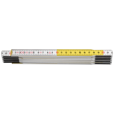 Hultafors duimstok t59 2m wit/geel | 10-delig - hu105254 Hultafors duimstok t59 2m wit/geel | 10-delig - hu105254