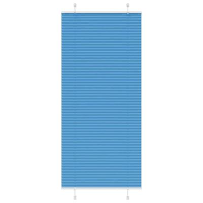 VidaXL Plissé rolgordijn 90x200 cm stofbreedte 89,4 cm polyester blauw