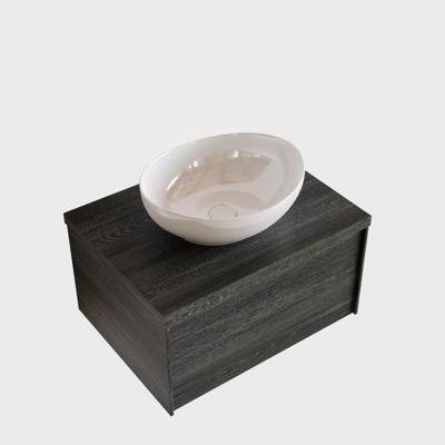 Badkamermeubel BWS Madrid Antraciet 60 cm met Topblad en Keramische Waskom (0 kraangaten) Badkamermeubel BWS Madrid Antraciet 60 cm met Topblad en Keramische Waskom (0 kraangaten)