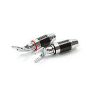 Dynavox Kabelschoen plug vork carbon rhodium verguld rood/zwart Dynavox Kabelschoen plug vork carbon rhodium verguld rood/zwart