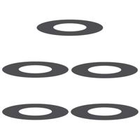 VidaXL Geschikt voor platte boomringen 5 pcs zwart ø30 / 60 cm staal - thumbnail