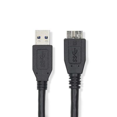 Nedis CCGL61500BK05 Usb-kabel Usb 3.2 Gen 1 Usb-a Male Usb Micro-b Male 5 Gbps Vernikkeld 0.50 M Rond Pvc Blauw Label