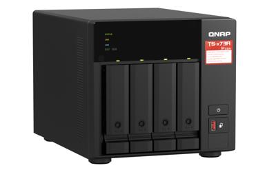 QNAP TS-473A NAS Tower Ryzen Embedded V1500B 8 GB DDR4 0 TB QNAP Turbo System Zwart