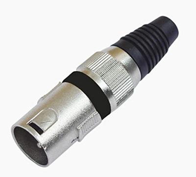 OMNITRONIC XLR plug 3-pin bk 10x
