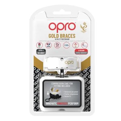 Opro 790006 Gold Ultra Fit Mouthguard Braces - White-Gold - SR Opro 790006 Gold Ultra Fit Mouthguard Braces - White-Gold - SR