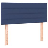 Boxspring met matras stof blauw 80x200 cm - thumbnail