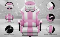 Huzaro Force 4.7 Pink Mesh gamingstoel - thumbnail