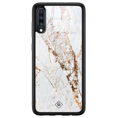 Samsung Galaxy A50 glazen hardcase - Marmer goud