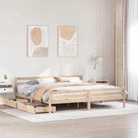 Bedframe zonder matras massief grenenhout 200x200 cm - thumbnail