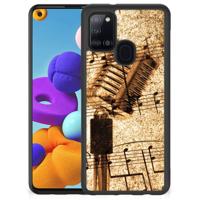 Samsung Galaxy A21s Grip Case Bladmuziek - thumbnail