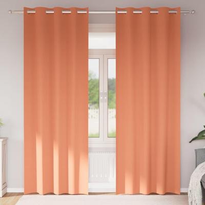 VidaXL Zwart-out gordijnen met ringen 2 pcs terracotta 260 x 140 cm