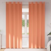VidaXL Zwart-out gordijnen met ringen 2 pcs terracotta 260 x 140 cm - thumbnail