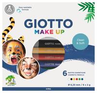 GIOTTO Schmink potloden, l: 9 cm, standaardkleuren, 6 stuk/ 1 doos - thumbnail