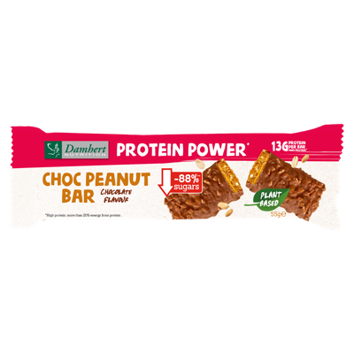 Damhert Protein peanut/choco bar glutenvrij 55 Gram