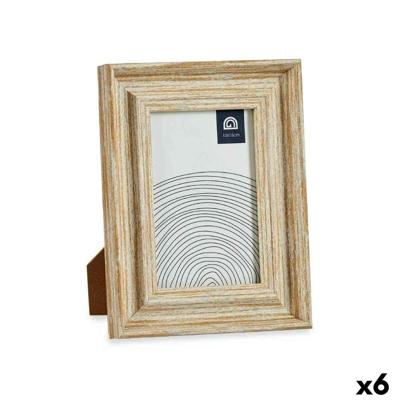 Fotolijsten Gift Decor Bruin Gouden Hout Glas Kristal polyestyreen Plastic (6 Stuks)