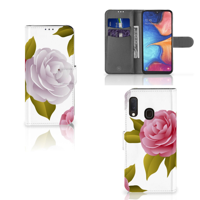 Samsung Galaxy A20e Hoesje Roses - thumbnail