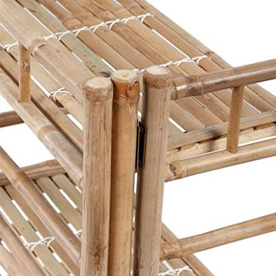 VidaXL Plantenrek bamboe met 3 plankjes