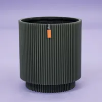 Capi Bloempot Cilinder Groove Groen Ø23cm - thumbnail