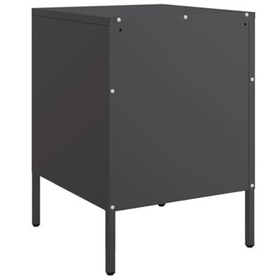 Nachtkastjes 2 st 36x39x50,5 cm staal zwart