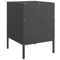 Nachtkastjes 2 st 36x39x50,5 cm staal zwart - thumbnail