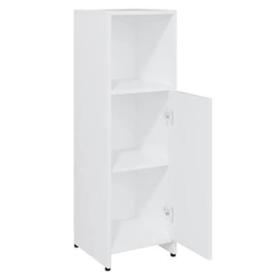 VidaXL Badkamerkast 30x30x95 cm bewerkt hout wit