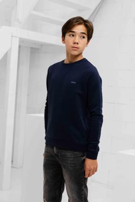Hugo Boss Logoprint Sweater Kids Donkerblauw - Maat 164 - Kleur: Donkerblauw | Soccerfanshop