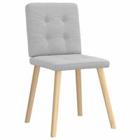 Eetkamerstoelen 2 st stof wolk grijs - thumbnail
