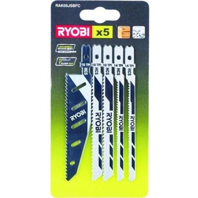 Ryobi RAK05JSBFC | 5-delig Decoupeerzaagblad Set compatibel met RJS720, RJS750, RJS850, RJS980 en RJS1050 - 5132002697 - 5132002697