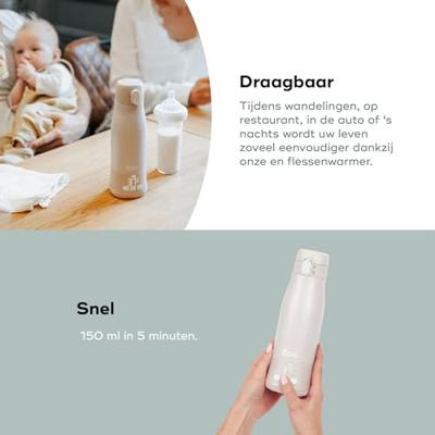 Mobiele flessenwarmer Moov & Feed BABYMOOV grijs - thumbnail