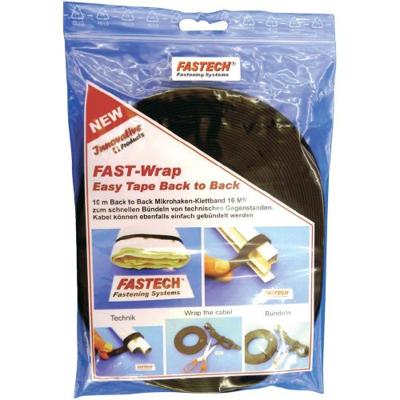 FASTECH® 702-330-Bag Klittenband Voor planten en tuin Haak- en lusdeel (l x b) 10000 mm x 16 mm Zwart 10 m