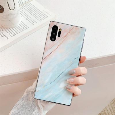 TPU glad Gemarmerde IMD mobiele telefoon Case voor Galaxy Note 10 + (blauwe F7)