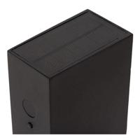 Lucide BOLTON - Wandlamp - Zonne-energie - LED Dimb. - 1x1W 3000K - IP54 - Beweging & dag/nacht sensor - Zwart - thumbnail