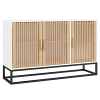 Dressoir 105x30x65 cm bewerkt hout wit - thumbnail