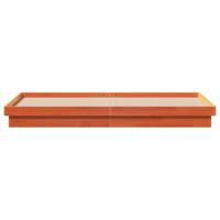 Bedframe met LED massief grenenhout wasbruin 200x200 cm - thumbnail