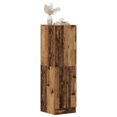 Keukenkast 38x41,5x131,5 cm bewerkt hout oud houtkleurig