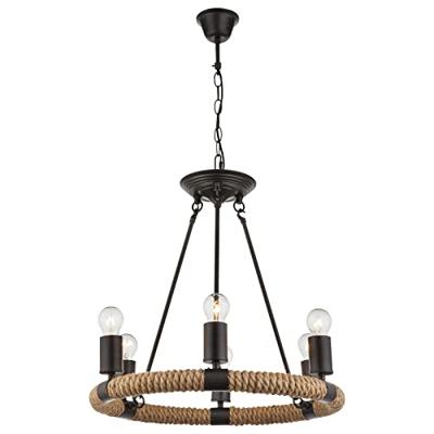 Globo Landelijk kroonluchterUlleu Ø 50cm met touw - 69029-6