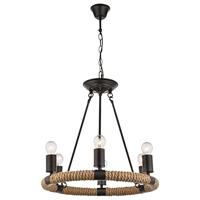 Globo Landelijk kroonluchterUlleu Ø 50cm met touw - 69029-6 - thumbnail