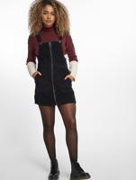Urban Classics / jurk Corduroy Dungaree in zwart - thumbnail
