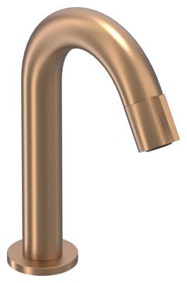 Fonteinkraan IVY Pact Gebogen Staand Model S Geborsteld Mat Koper PVD
