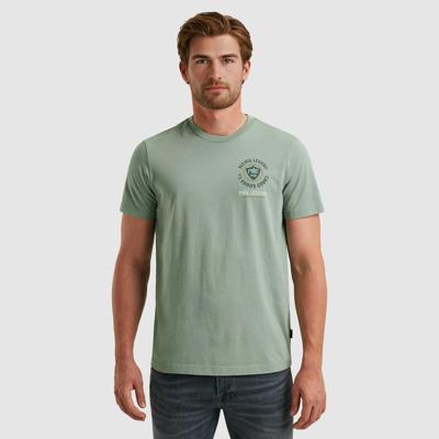 Pme Legend Ptss2508575 Short Sleeve R-neck Single Jersey Print T-shirts 5226 Silver Blue