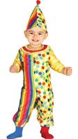 verkleedpak Clown geel/rood maat 90/92 2-delig - thumbnail