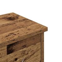 Wandkast 60x26x18,5 cm bewerkt hout oud houtkleurig - thumbnail