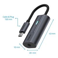 Rapoo USB-C Adapter, USB-C naar 3,5 mm Audio - thumbnail