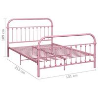 Bedframe metaal roze 120x200 cm - thumbnail