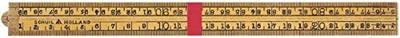 Schuil duimstok - timmerman - palmhout - 1 mtr 4 delig