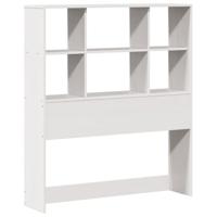 Bed met boekenkast zonder matras grenenhout wit 90x200 cm - thumbnail