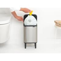 Brabantia Bo hi afvalemmer 4 liter met kunststof binnenemmer matt steel fingerprint proof - thumbnail