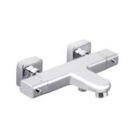 SIGNO thermostatische mengkraan bad, chroom comfortabele bediening schakelen tussen wan en hand douche ½" (Ø ca. 1,9 cm) keramisch ventiel bovenstuk uitwisselbaar thermostaat element temperatu - thumbnail